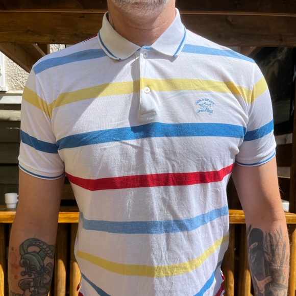 Paul & Shark Primary Color Striped Polo - Picture 1 of 6